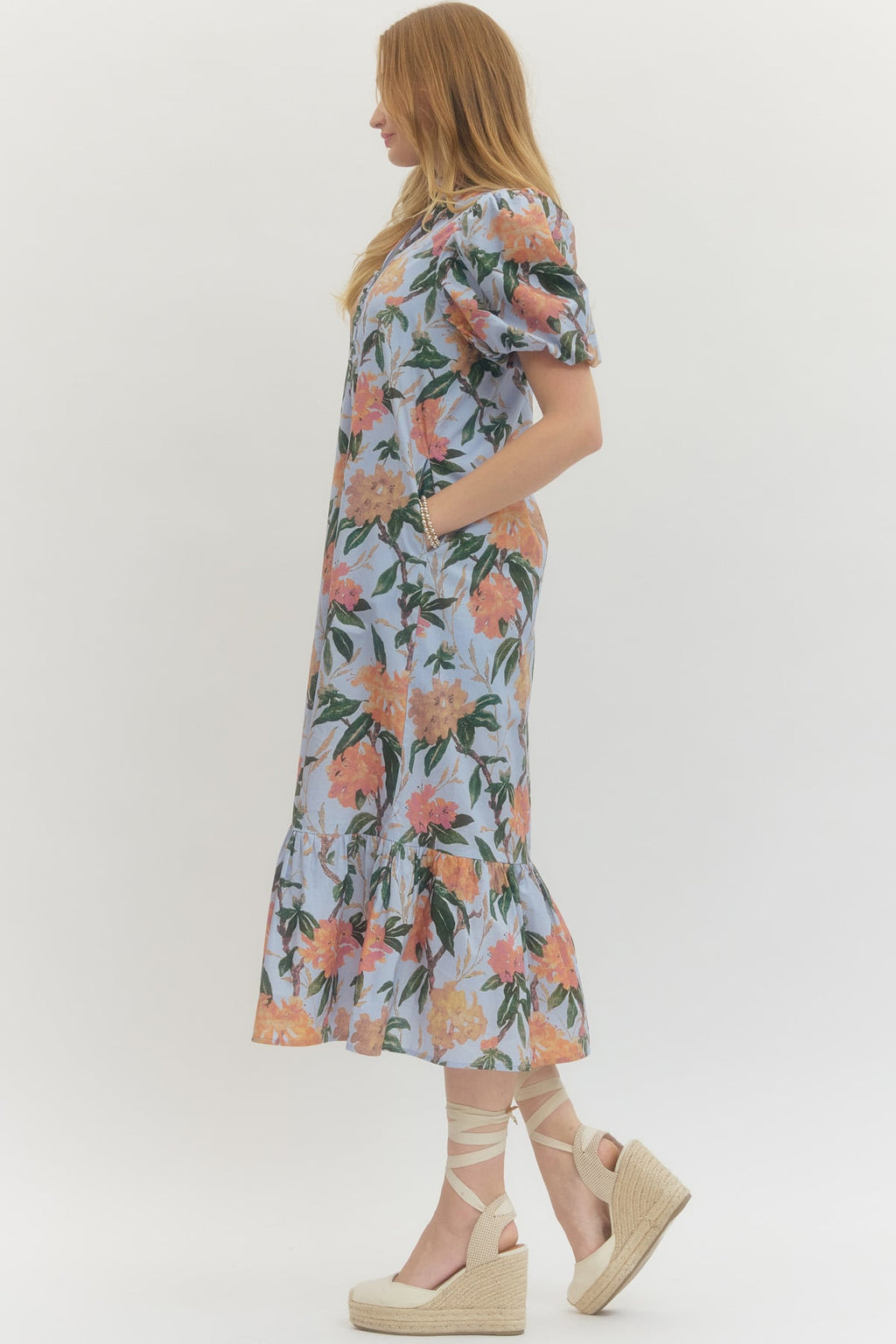Bloomfield Floral Tiered Midi Dress
