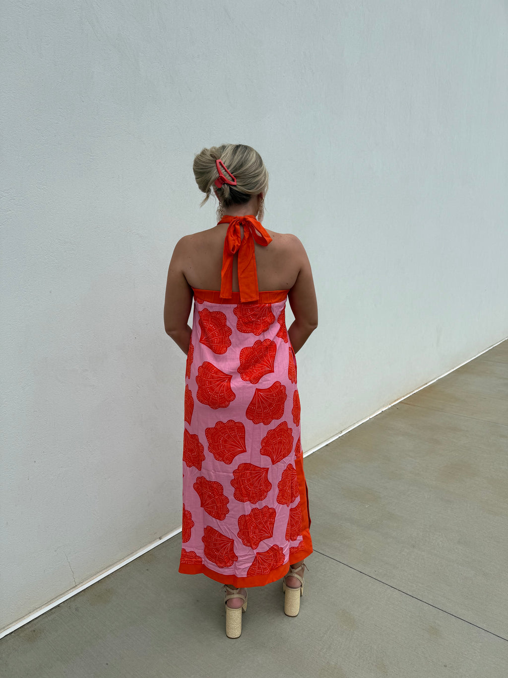 Seashell Halter Maxi Dress