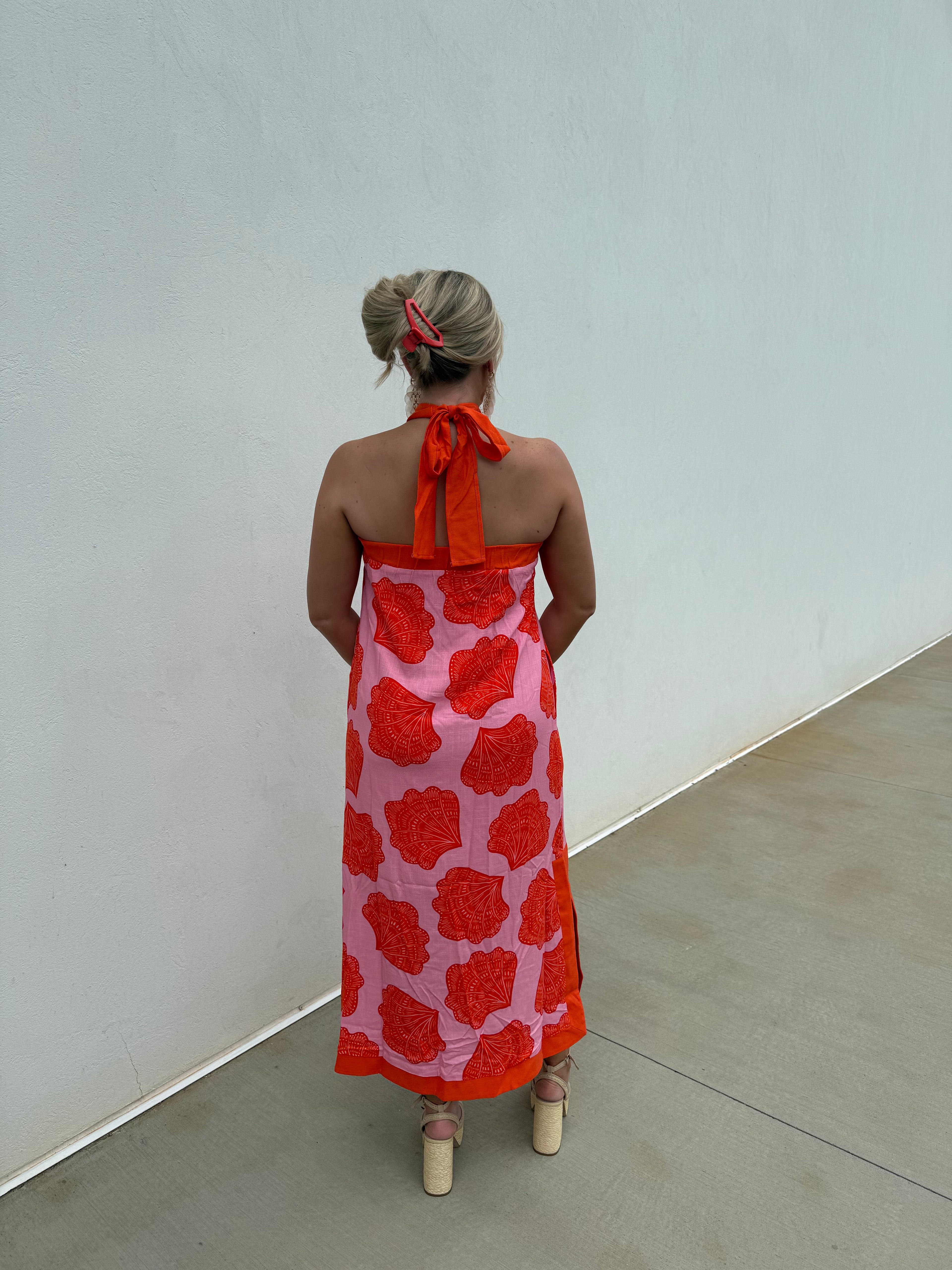 Seashell Halter Maxi Dress