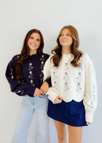 Lily Floral Embroidered Sweater