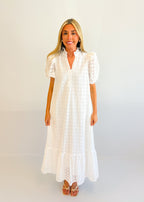 Holland Puff Sleeve Midi Dress