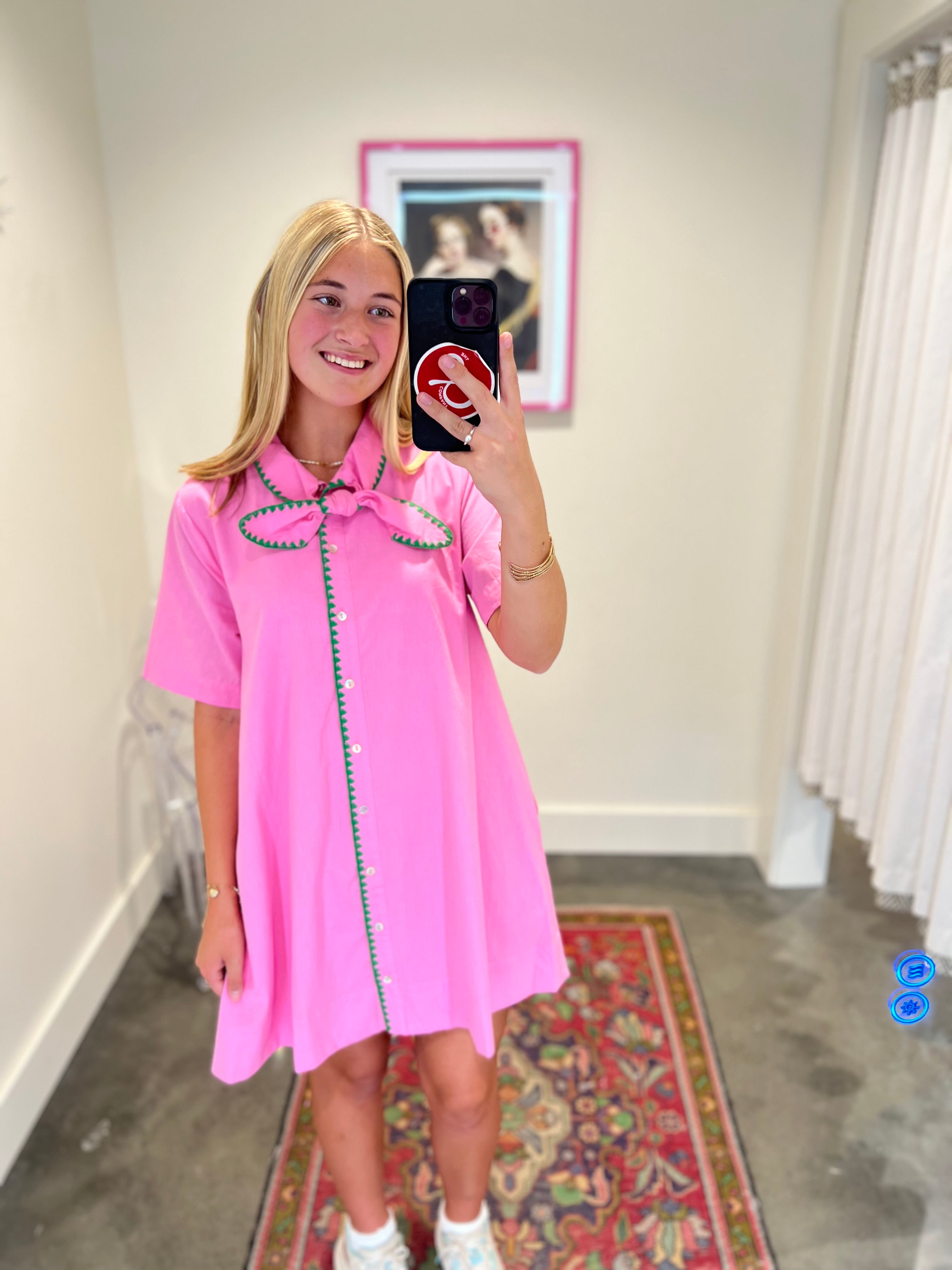Rosewood Tie Mini Dress