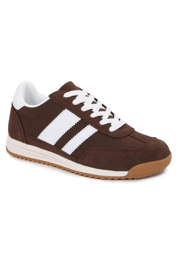 Lace Up Comfort Flat Fashion Sneakers
