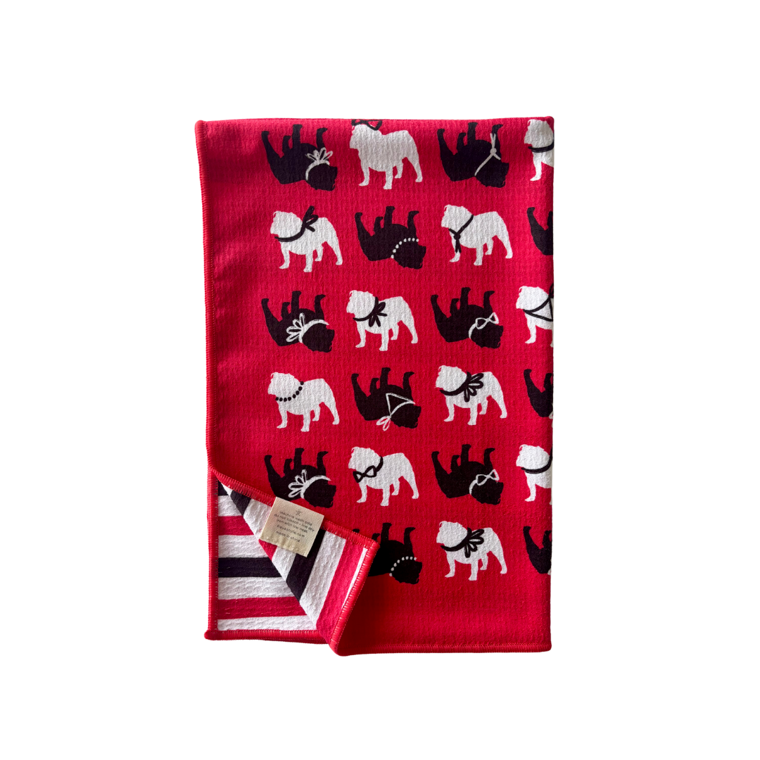 Double Sided Spirit Bulldog Tea Towel