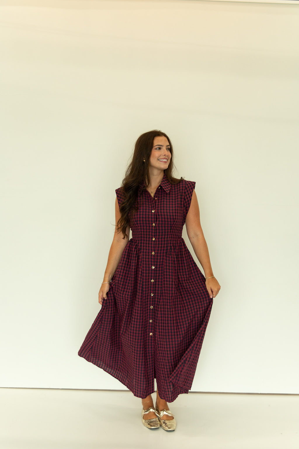 Vintage Charm Gingham Dress