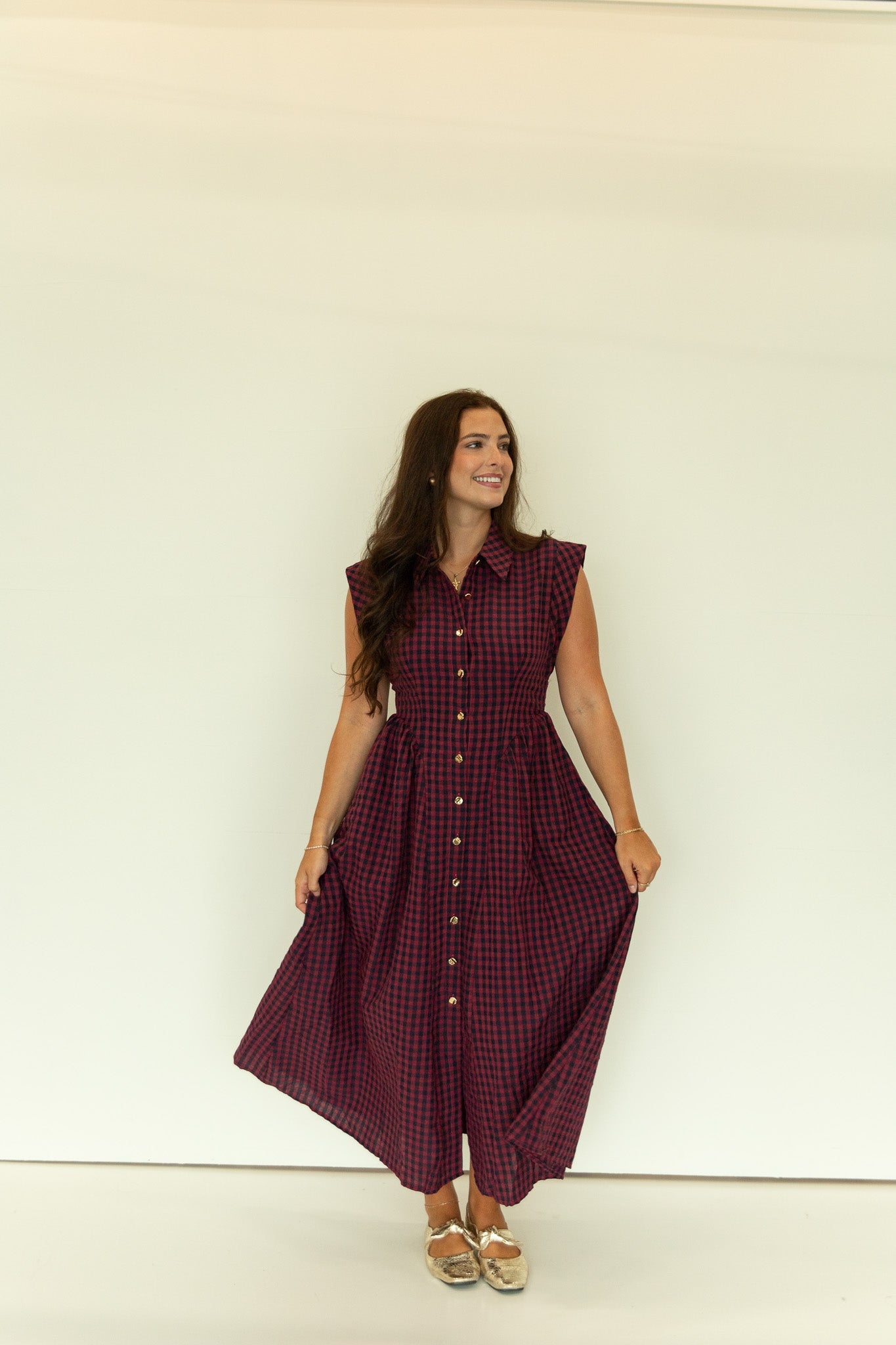 Vintage Charm Gingham Dress