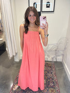 Penelope Pintuck Detailed Maxi Dress
