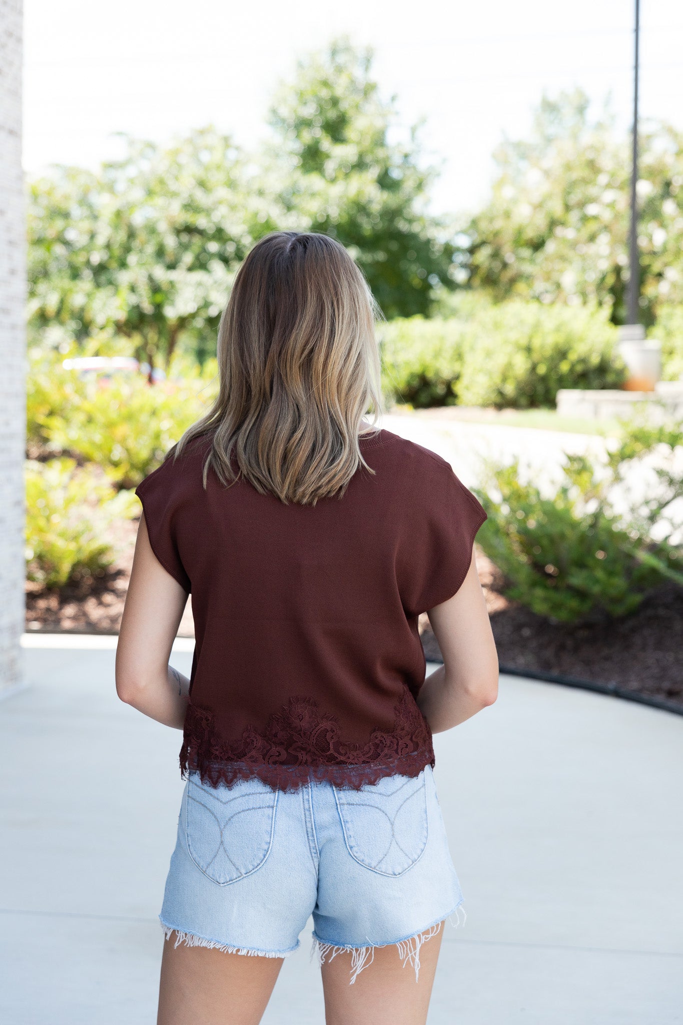Lace Trim Boxy Tee