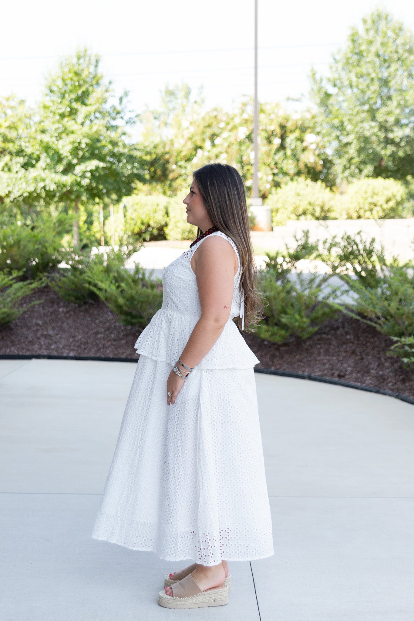 Quinn Eyelet Midi Dress