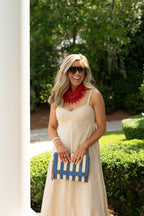 Rachel Striped Sleeveless Midi Dress