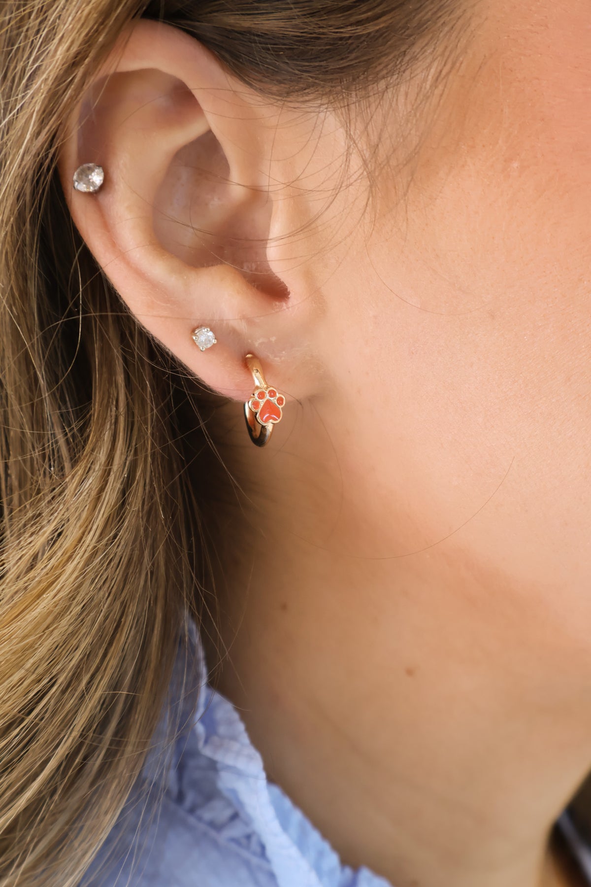 GAMEDAY Accented Paw Hoops