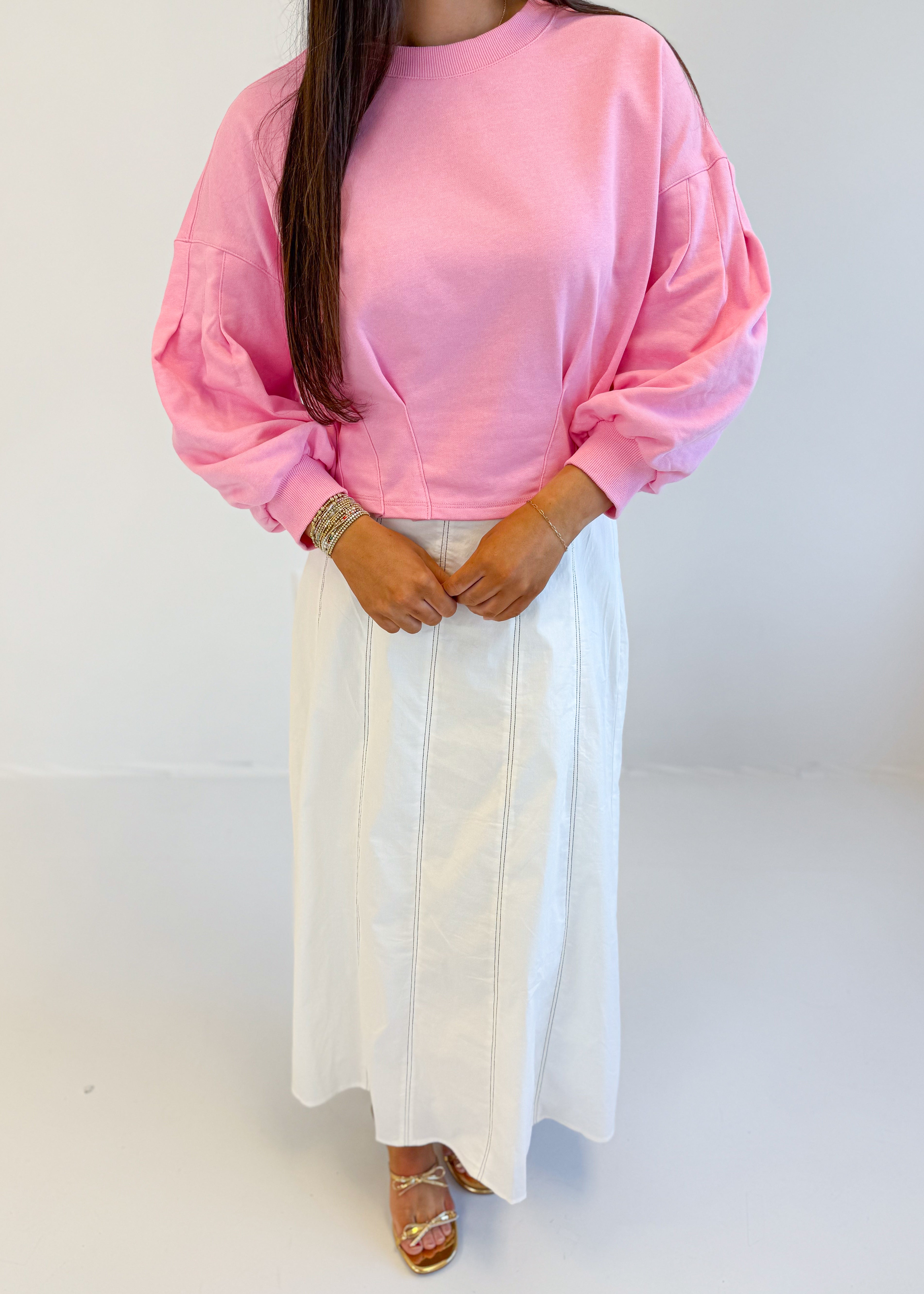 Florence Vertical Seam Midi Skirt