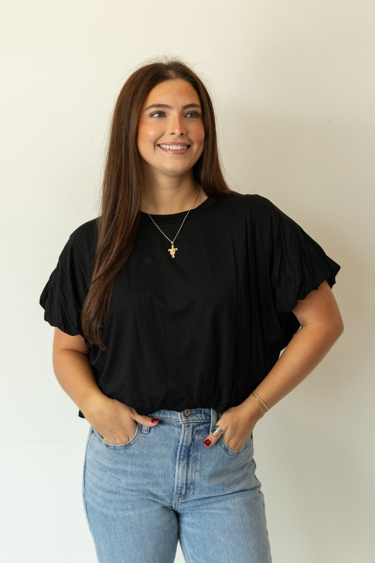 Teagan Bubble Sleeve Top