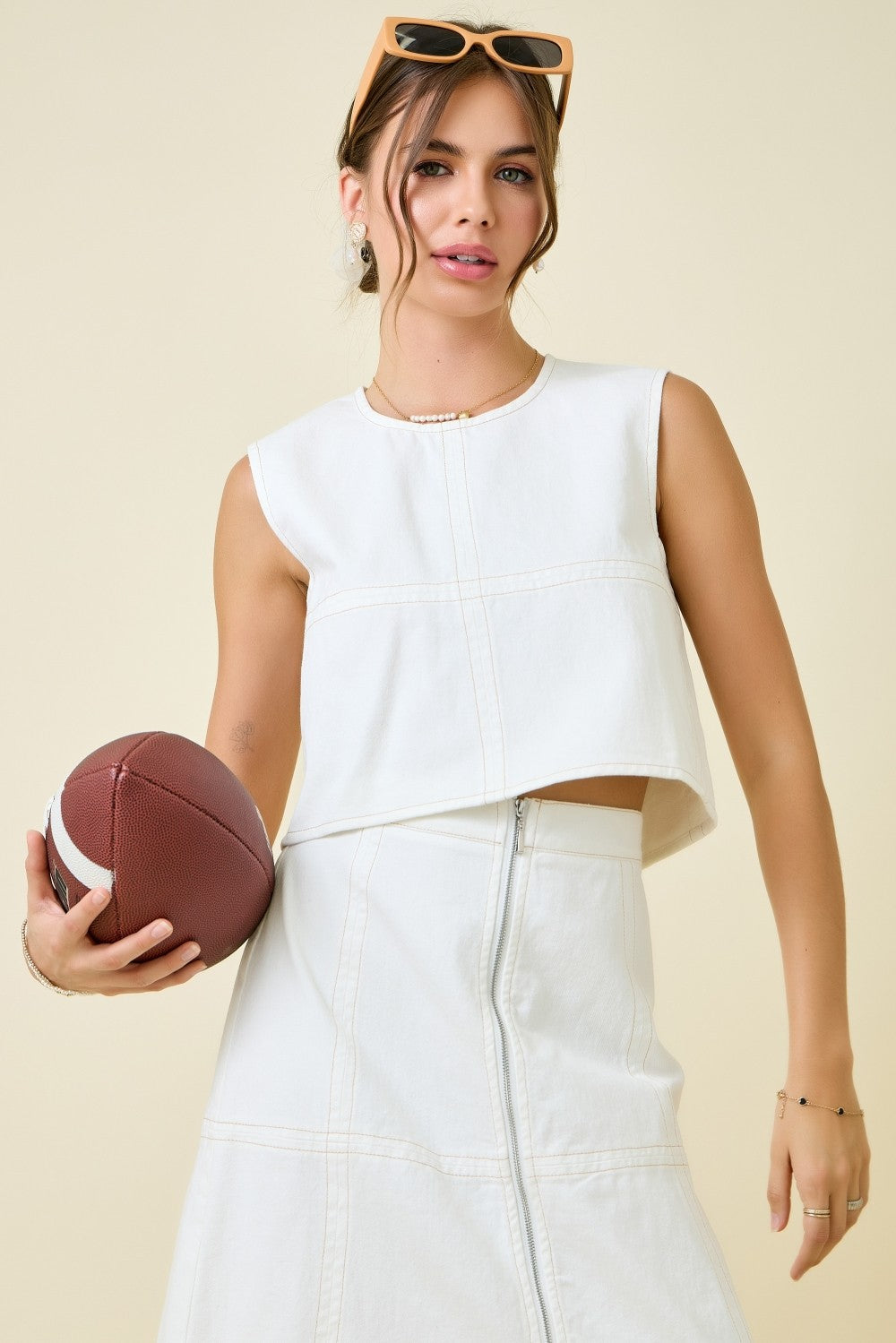 Dylan Denim Crop Top