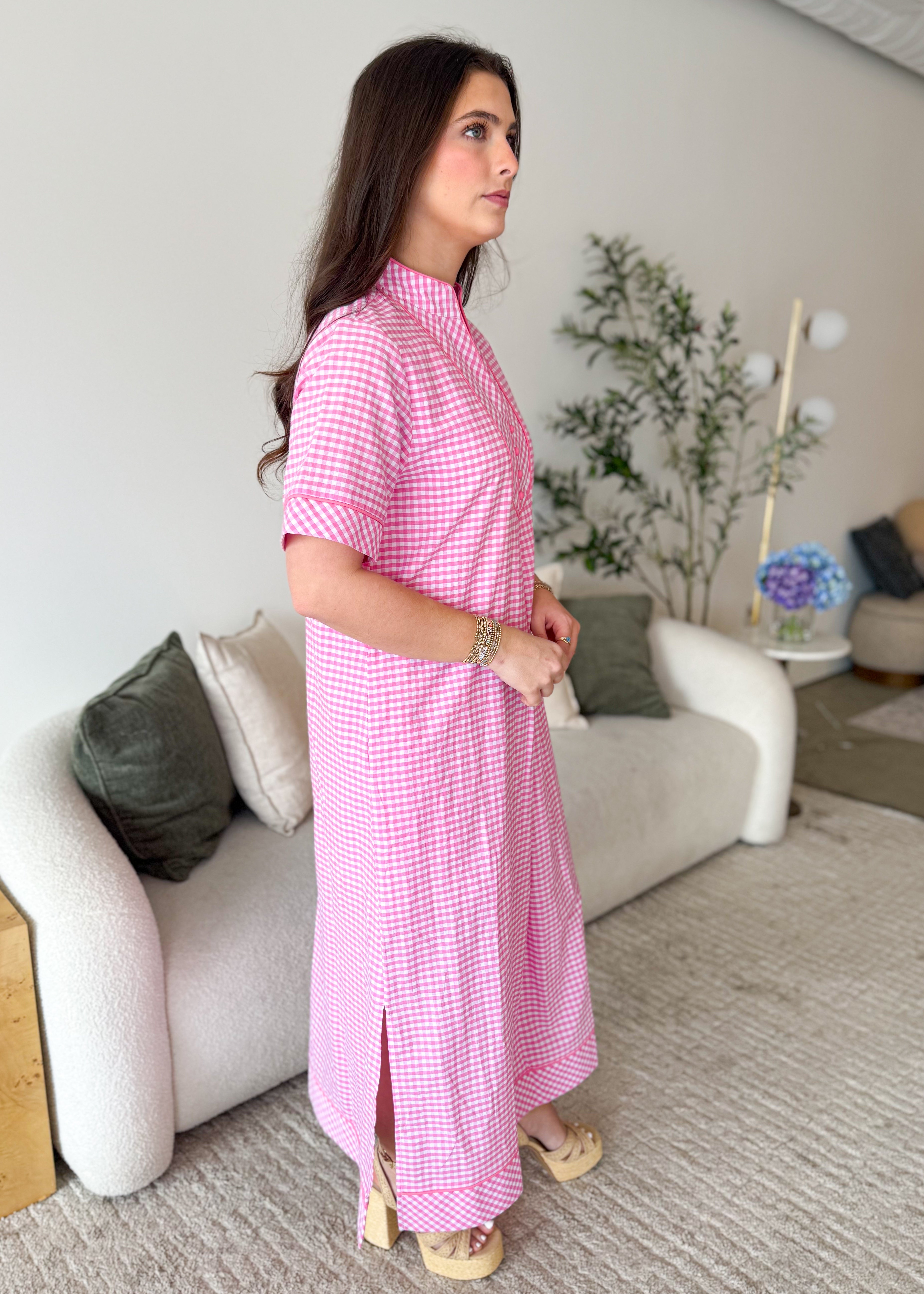 Brielle Gingham Midi Dress