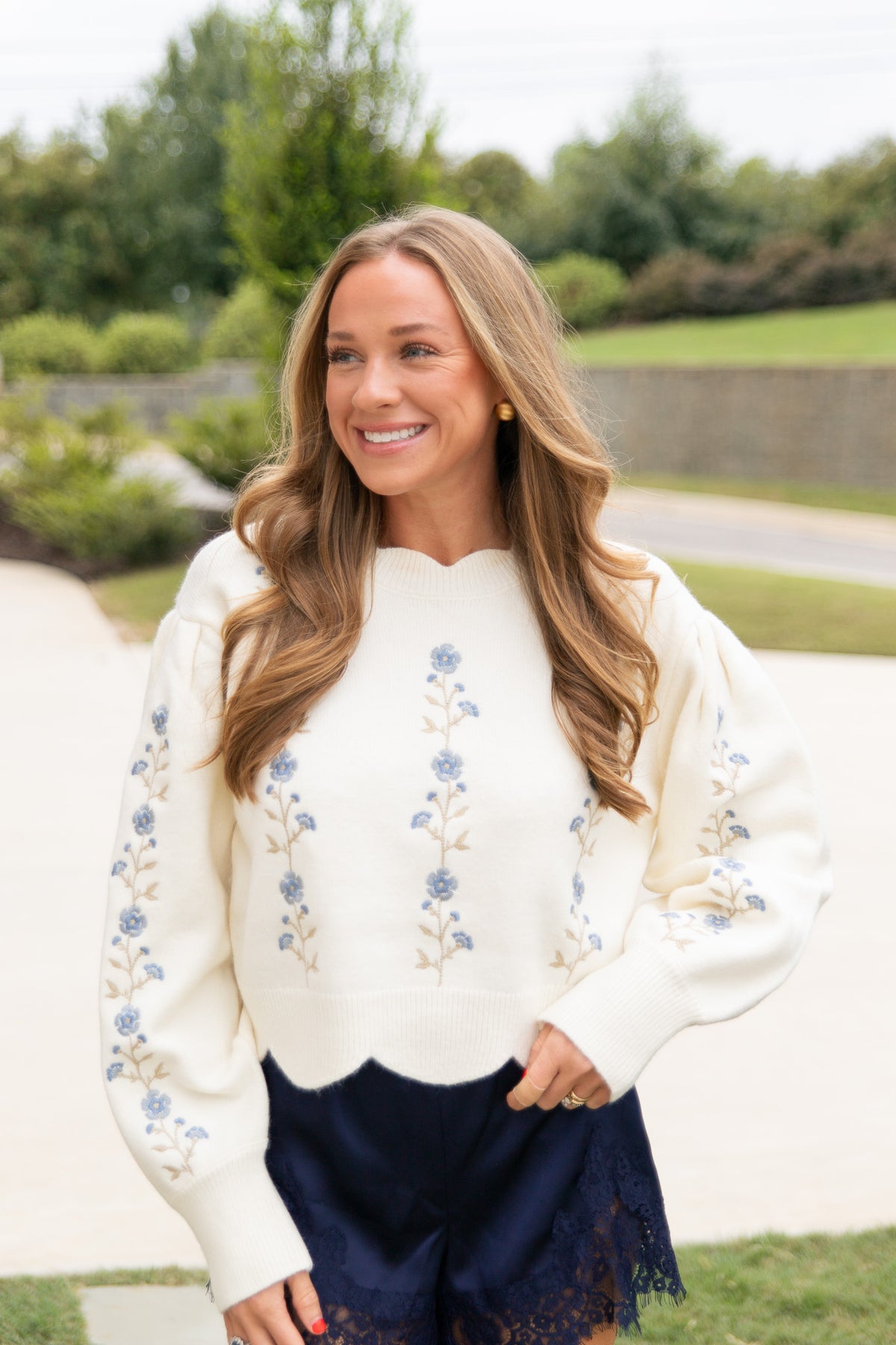 Lily Floral Embroidered Sweater