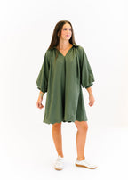 Lydia Scallop Hem Tunic Dress