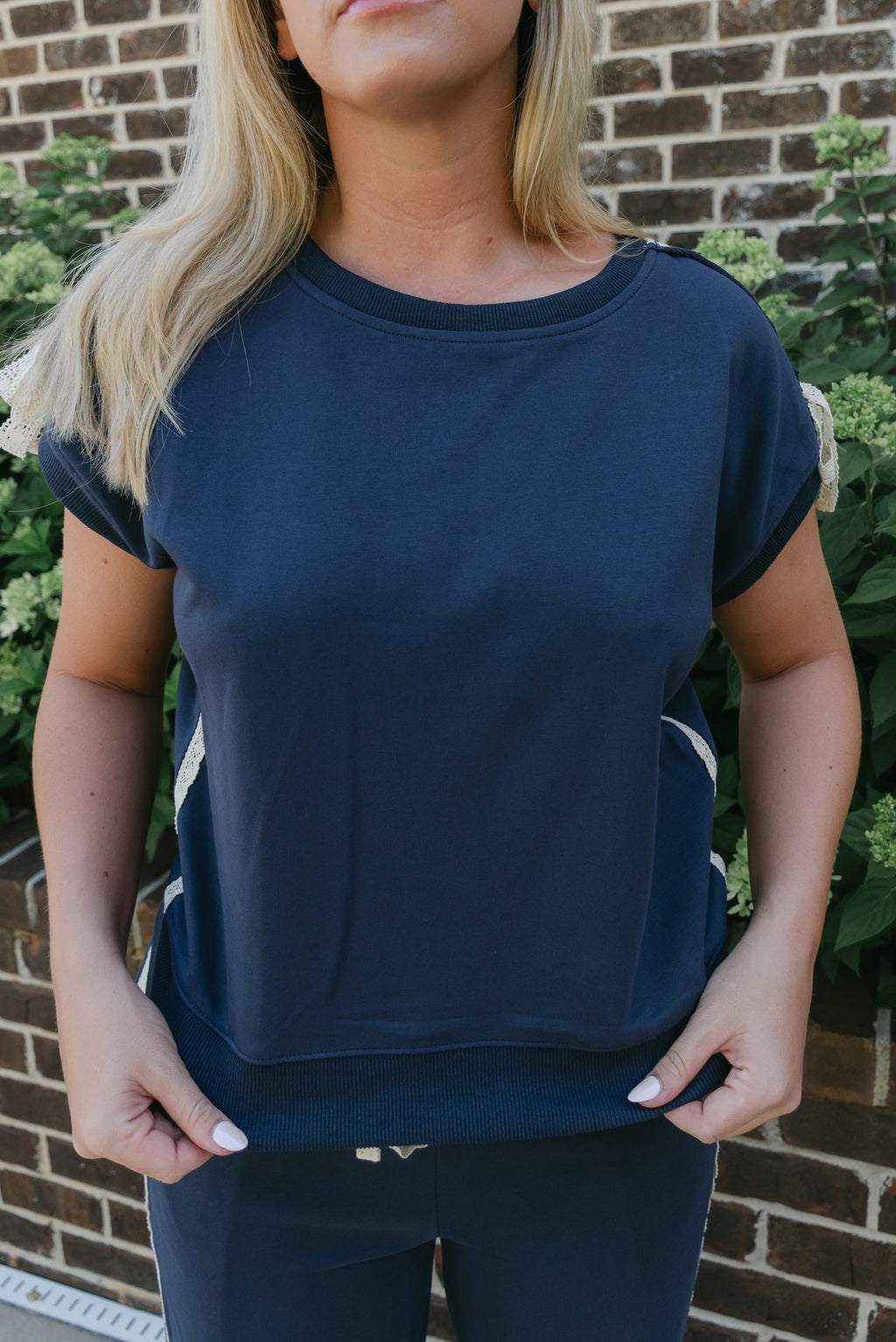 Lacy Sweatshirt Top