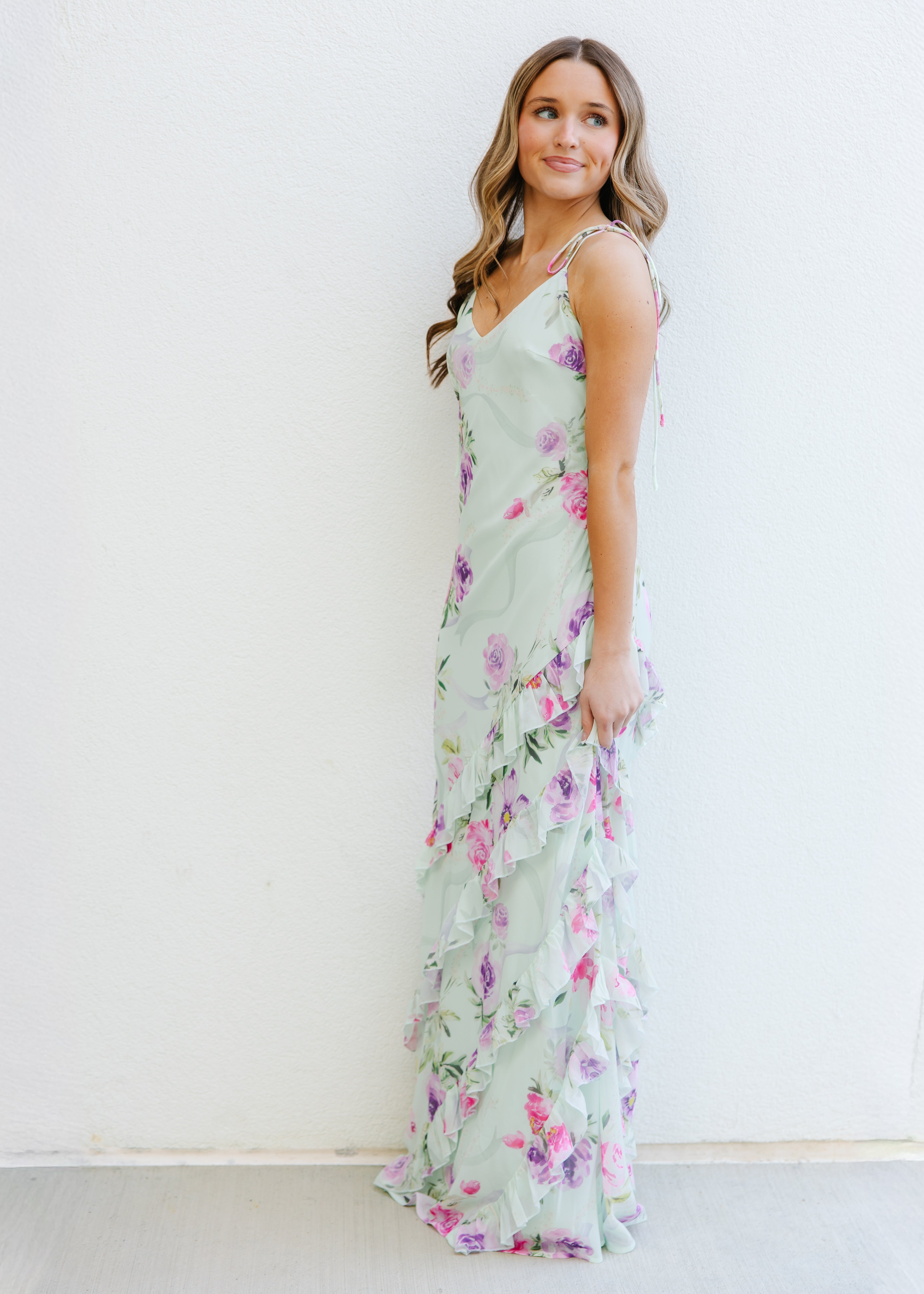 Garden Romance Ruffle Maxi Dress