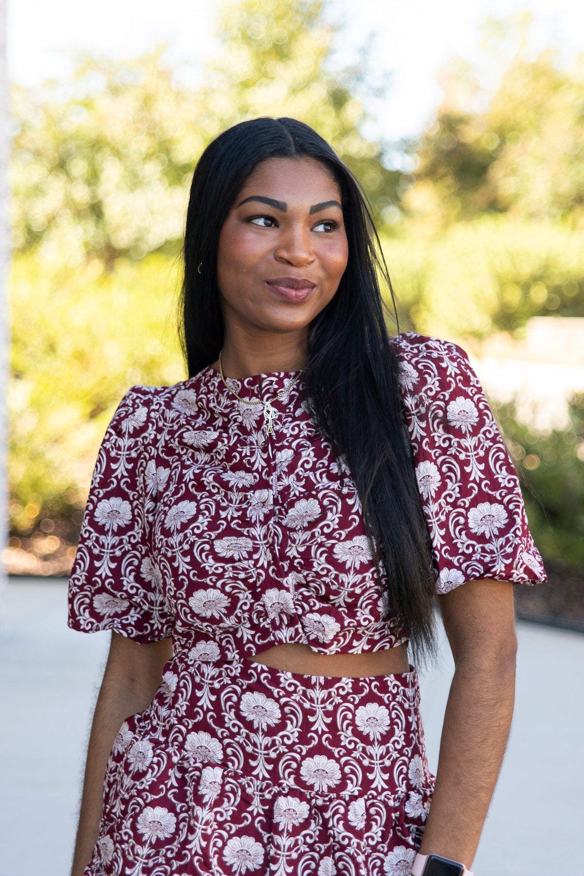Roselyn Floral Print Crop Top
