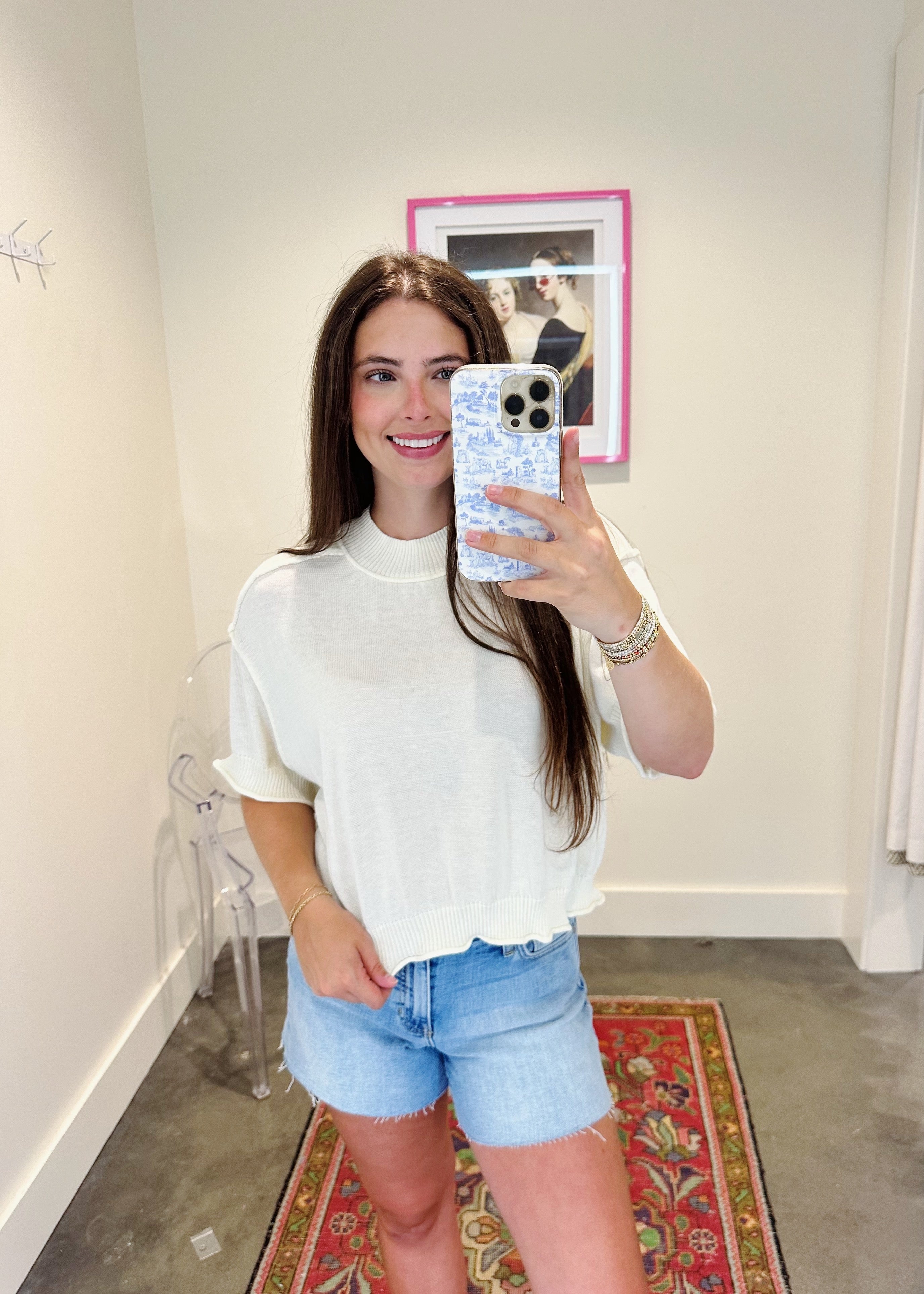 Liora Short Sleeve Summer Sweater