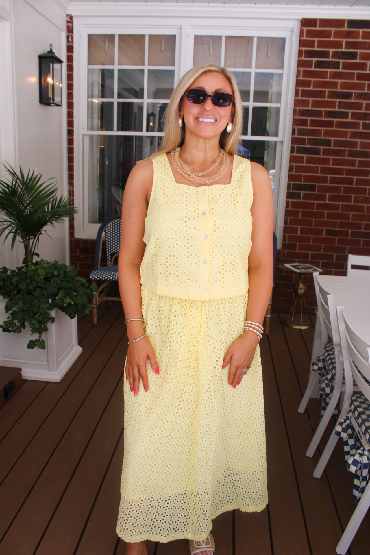 Hollie Eyelet Midi Skirt