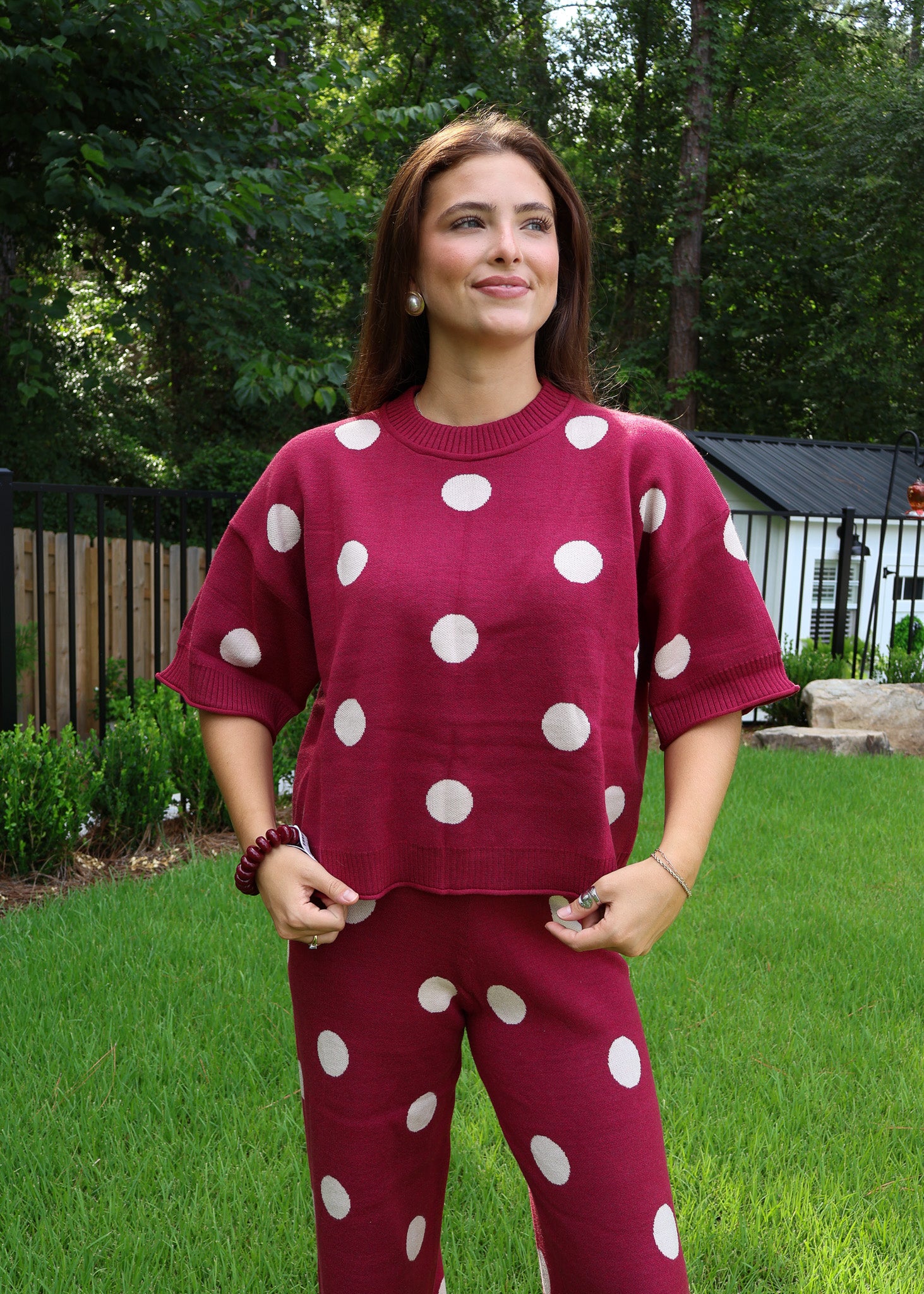 Gemma Polka Dot Knit Top