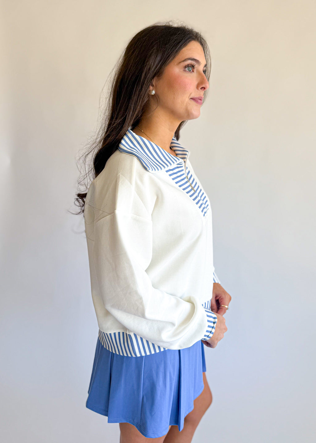 Tilley Striped Collar Pullover