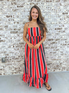Magnolia Striped Midi Dress