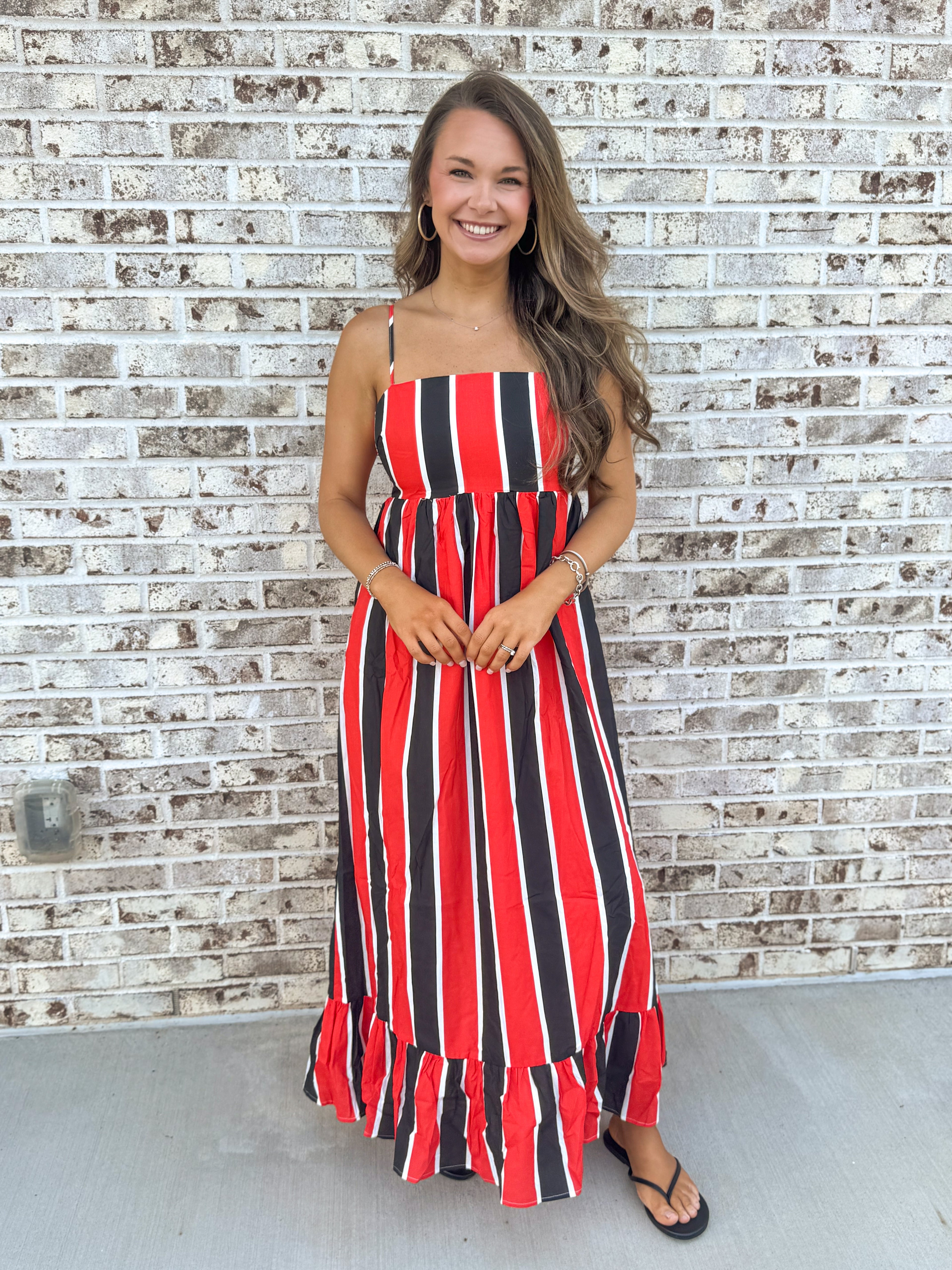 Magnolia Striped Midi Dress