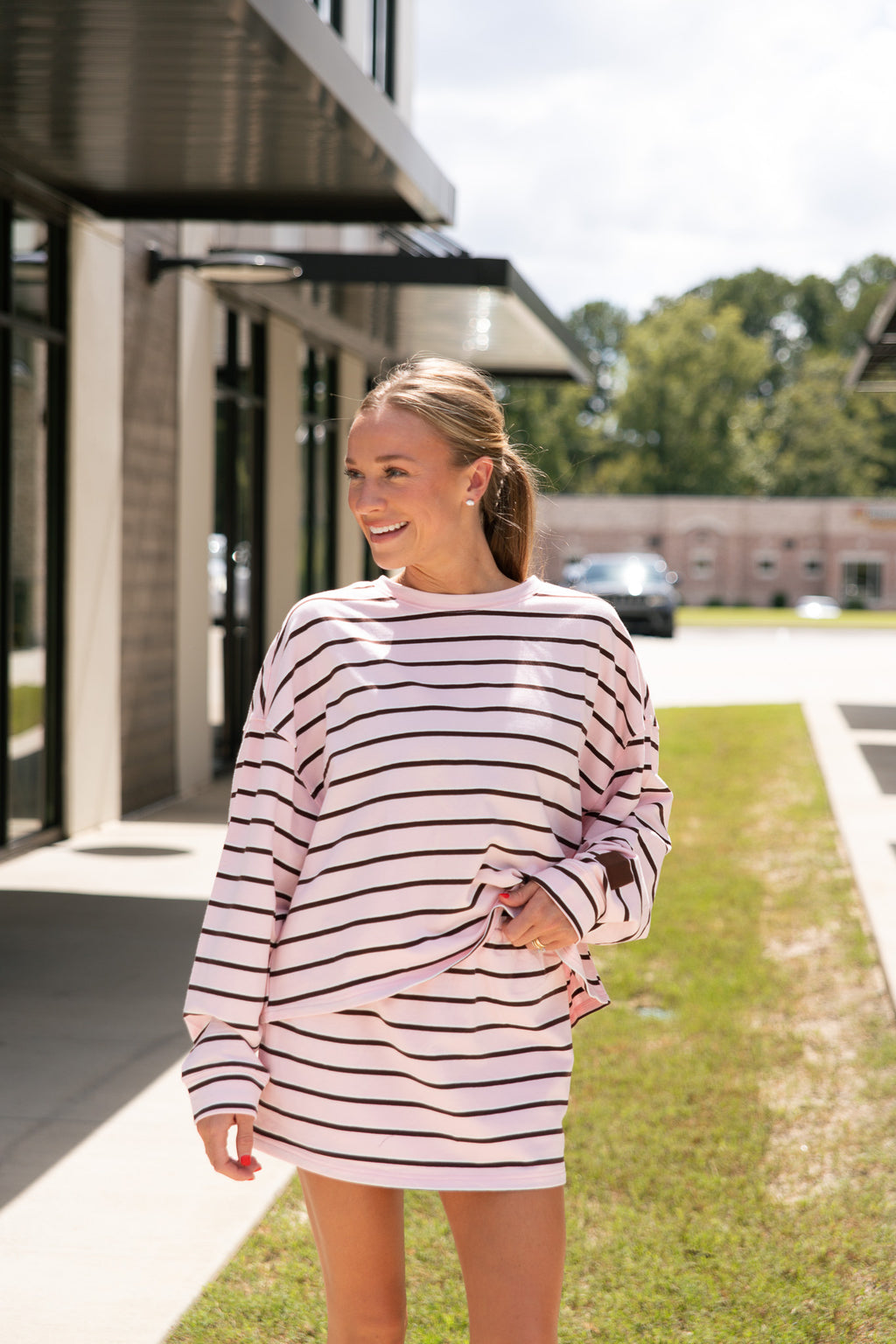 Harper Striped Mini Skort