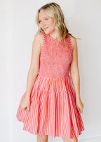 Aveline Smocked Stripe Mini Dress