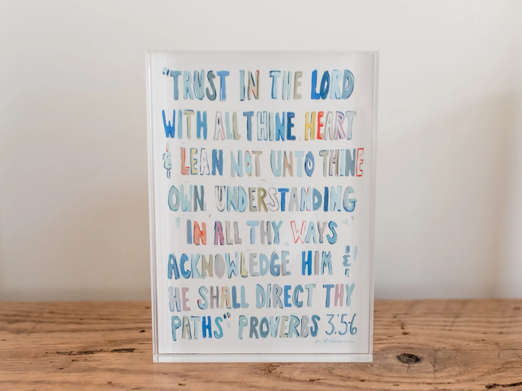 "Proverbs 3: 5-6" Acrylic Shelfie