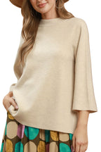 Mia Mock Neck Sweater Top