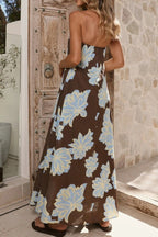 Thalia Desert Bloom Strapless Maxi Dress