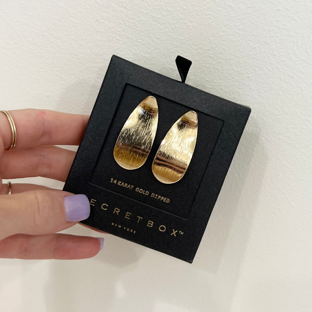 Teardrop Satin Brushed Earrings