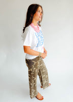 Tara Wide Leg Camo Pants