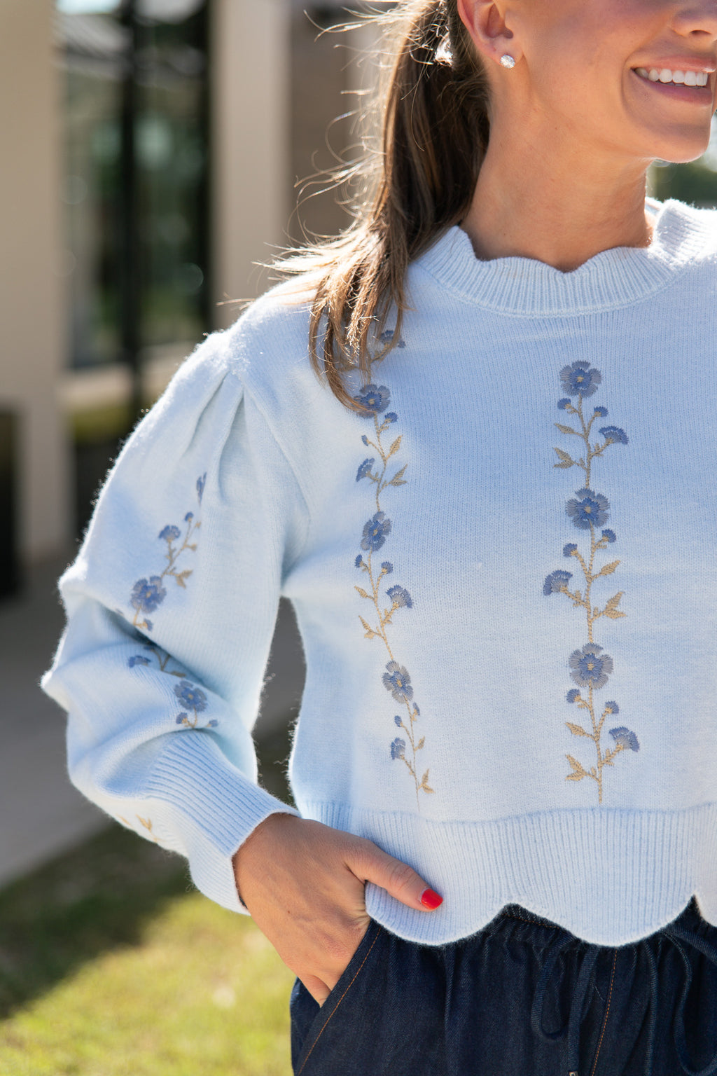 Lily Floral Embroidered Sweater