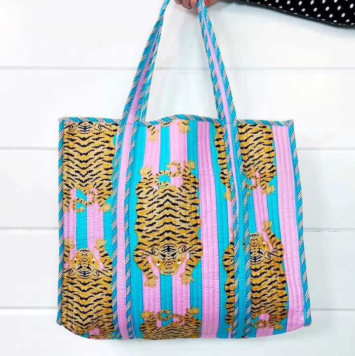 Folklore Quilted Large Tote Bags