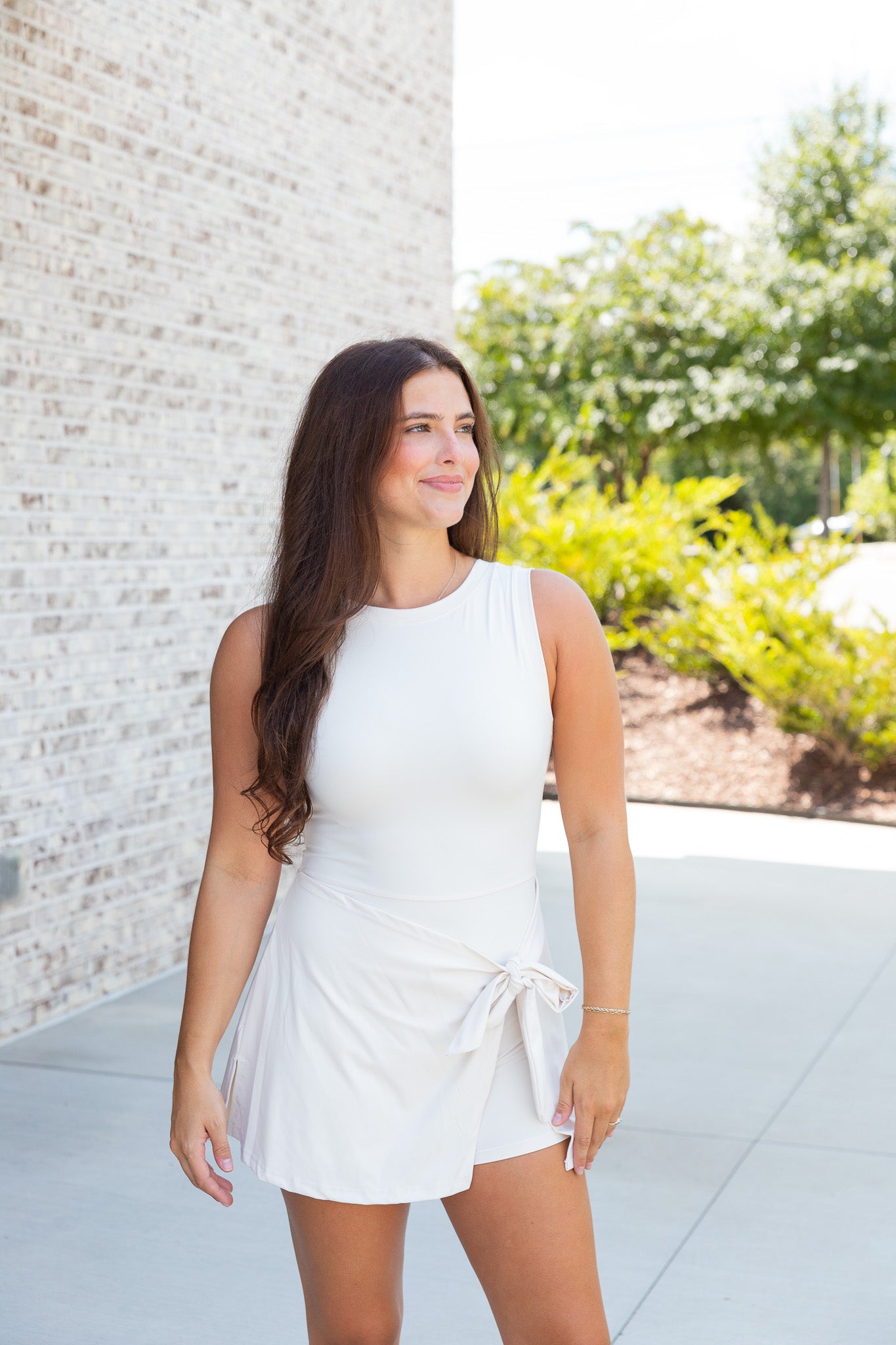 Rayne Wrap Tie Dress in Cream