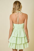 Lilah Tiered Halter Mini Dress