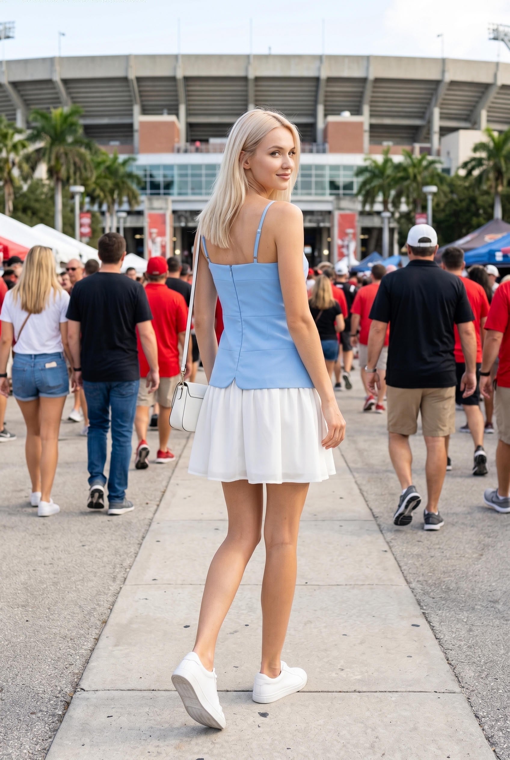 Sadie Scallop Cutout Mini Dress