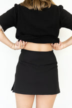 Aspen High‑Waist Mini Skort