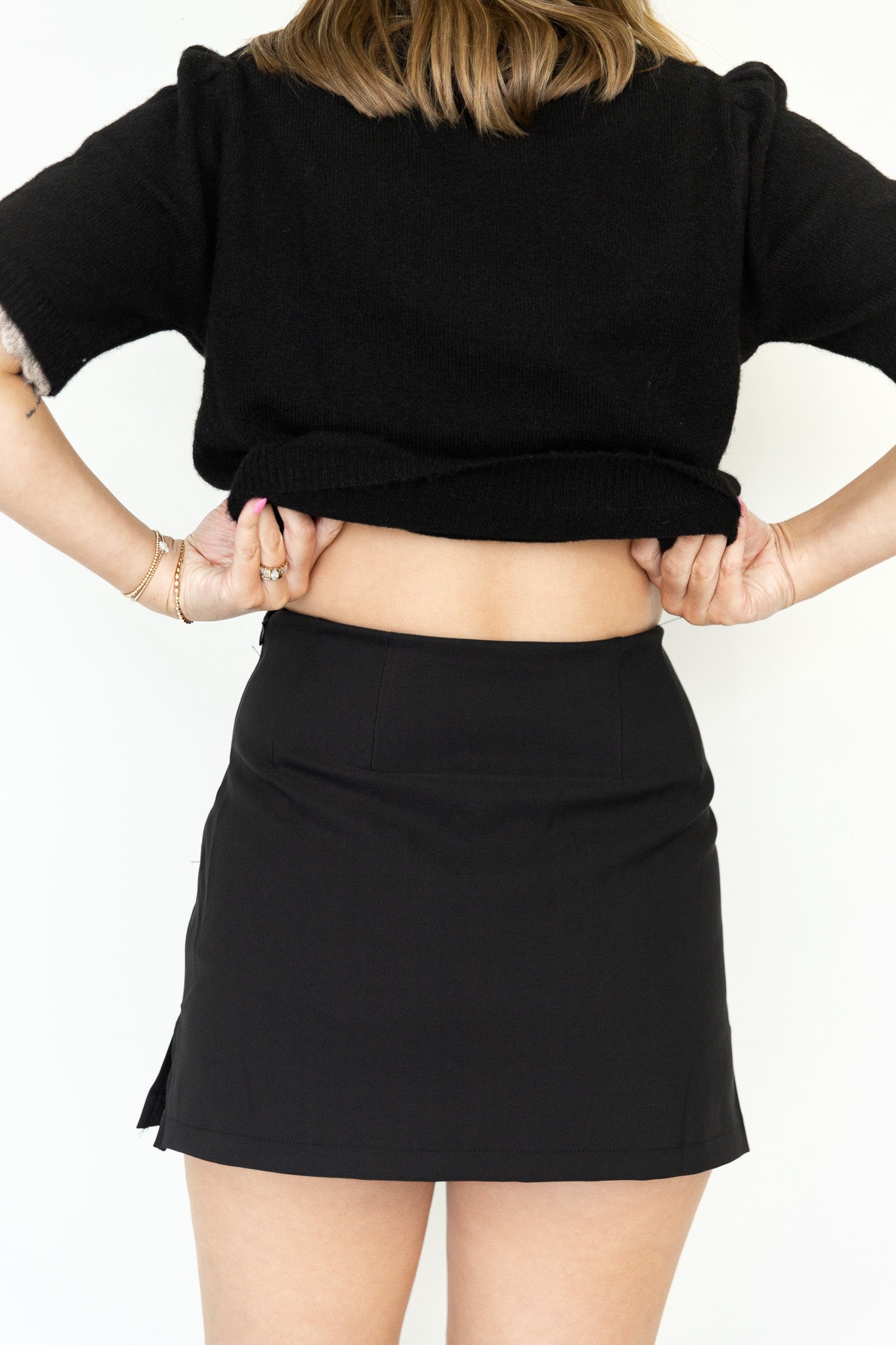 Aspen High‑Waist Mini Skort