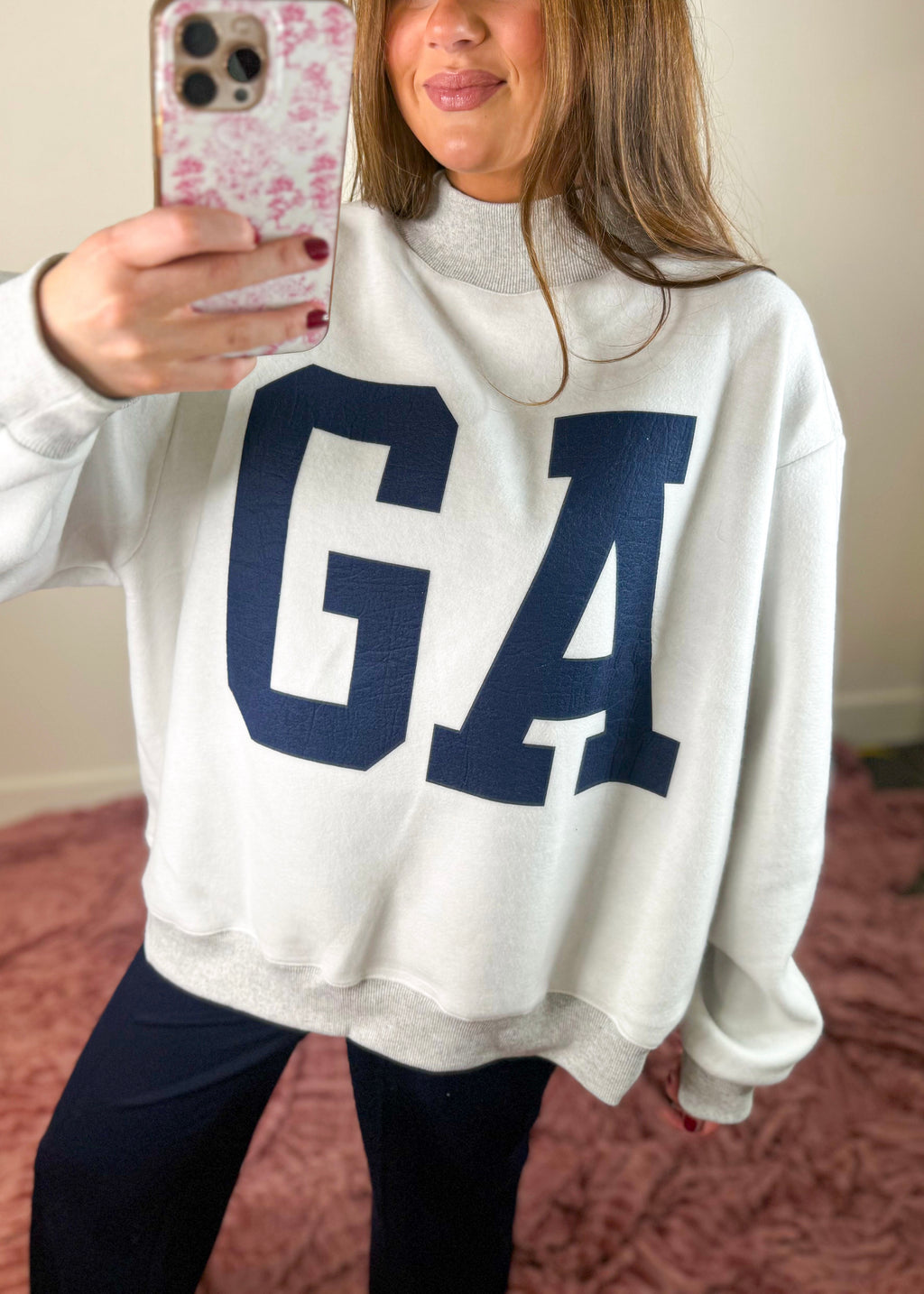 GA Southern Reversible Mock Neck