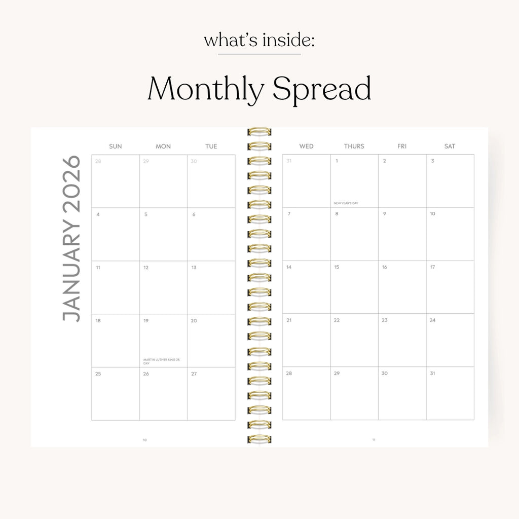 Pink Trellis 2026 Yearly Planner