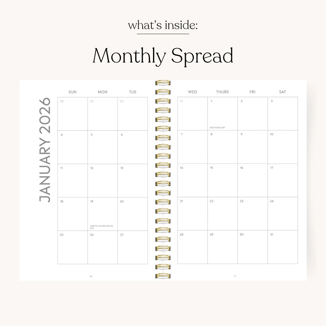 Pink Trellis 2026 Yearly Planner