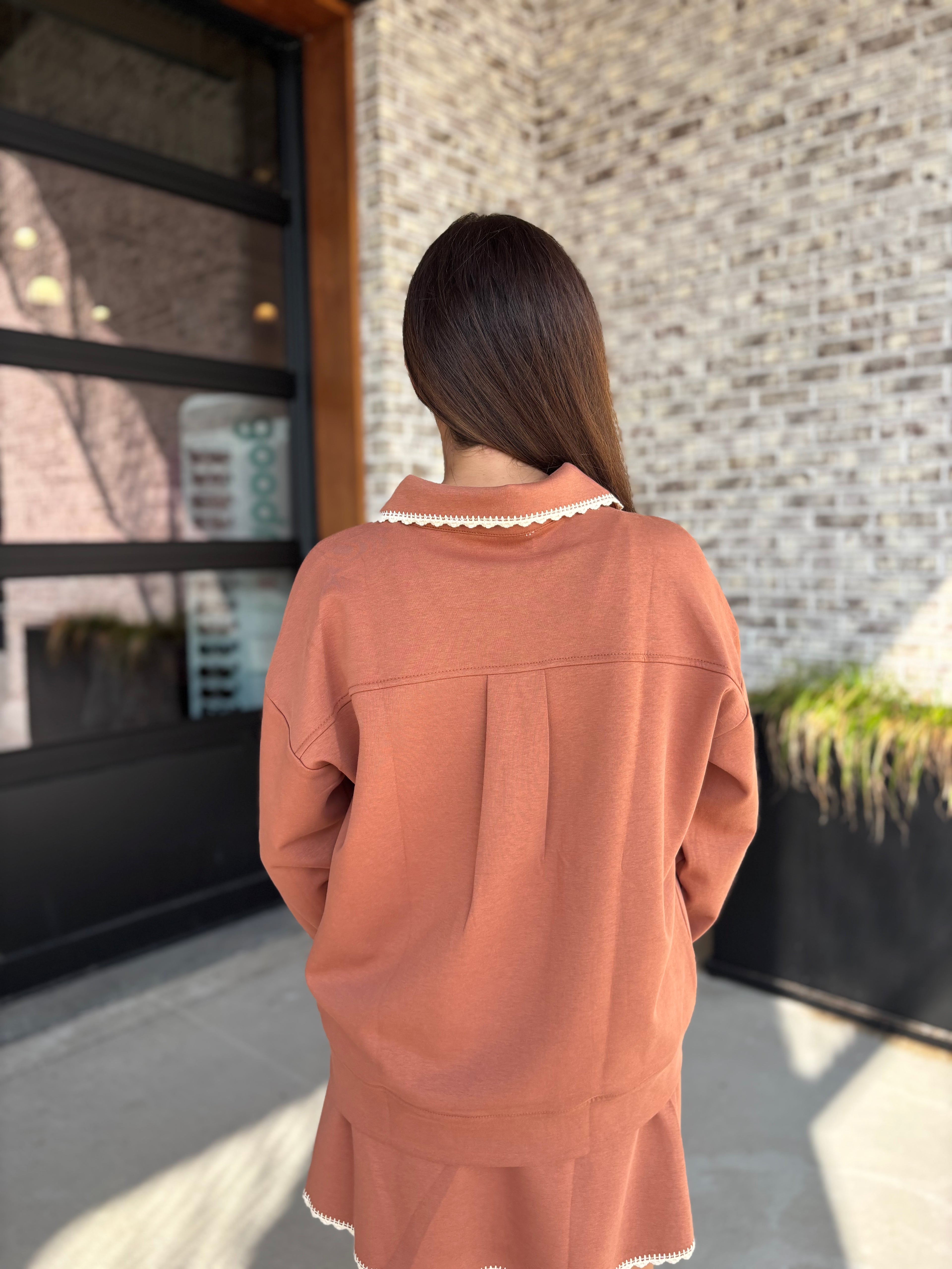Callis Crochet Hem Top