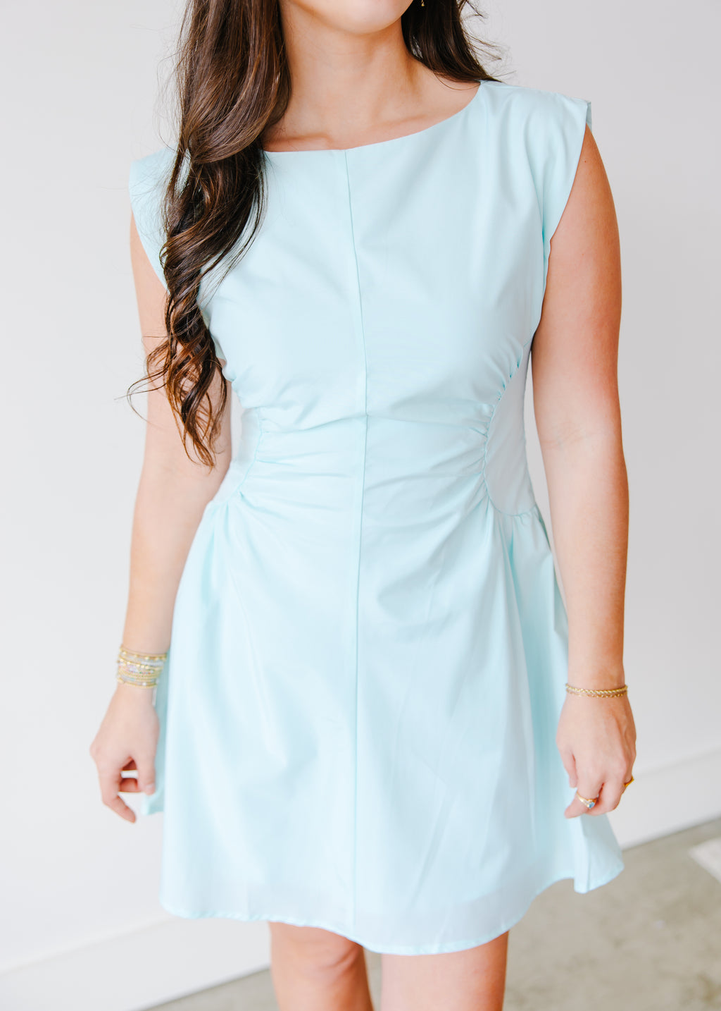 Savannah Ruched Waist Mini Dress