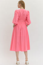 Charlotte Zip-Front Midi Dress